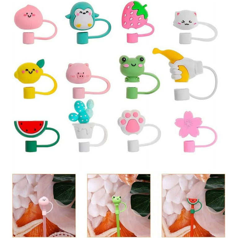12pcs Silicone Straw Kids Silicone Straws Metal Straw Stainless Steel Straw  Water Bottle Straw Drinking Straw Accessory Silicone Straw Tips Plug  Silicone Case Accessories Metal Hat 