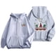 thumbnail image 4 of WILLBEST Sudadera Deportiva para Mujer Ladies' Christmas Printed Zipper Long Sleeved Pocket Adjuststring Casual Hooded Sweatshirt 1751 XX-Grande, 4 of 8