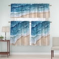 thumbnail image 5 of Abstract Marble Texture Curtain Valances Set Grey Shinny Gold Gradient Art Kitchen Curtains 24&nbsp;inch Length Rod Pocket Valance and Tiers 3 Piece Set Small Bedroom Bathroom Laundry Decor, 5 of 9
