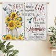 thumbnail image 6 of Rustic Sunflower Vase Kitchen Curtains Farmhouse Flower Floral Quotes Inspirational Small Short Cafe Window Curtains Wooden Hummingbird Bathroom Drapes Treatment Tier Curtains(27.5x39 Inch), 6 of 6