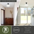 thumbnail image 4 of Huntley 12-in W Bronze Farmhouse Schoolhouse Semi Flush Mount Ceiling Light White Glass, 4 of 8