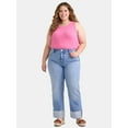thumbnail image 2 of Terra & Sky Women's Plus Size Denim High Rise Wide Leg Jeans, 29" Inseam, Sizes 14W-28W, 2 of 5