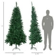 thumbnail image 7 of Resenkos 7' Artificial Half Christmas Tree with Auto Open & Steel Base for Indoor Xmas Decor, 7ft Green, 7 of 7