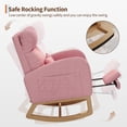 thumbnail image 4 of Garvee Sillón Mecedor de Pana con Bolsillos y Almohada – Moderno para Guardería y Sala, 4 of 8