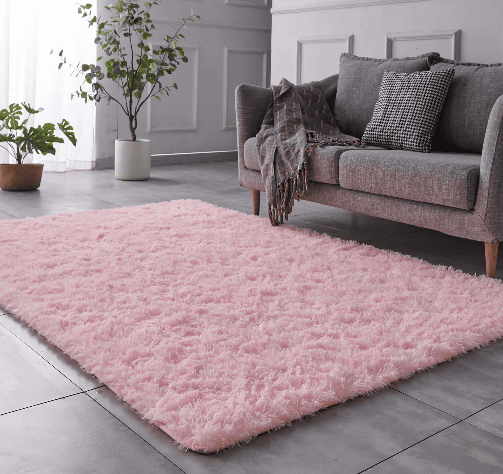 NK Soft Fluffy Rugs Living Room Rugs for Bedroom,Non-Slip Area Rug Shaggy  Tie-dye Rugs for Living Room Modern Indoor Home Floor Carpets Coffee