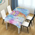 thumbnail image 4 of Yayeee Tablecloths 60" x 120" Rectangle Wrinkle Resistant Party Table Cover, Watercolor Ice Cream Pattern, 4 of 8