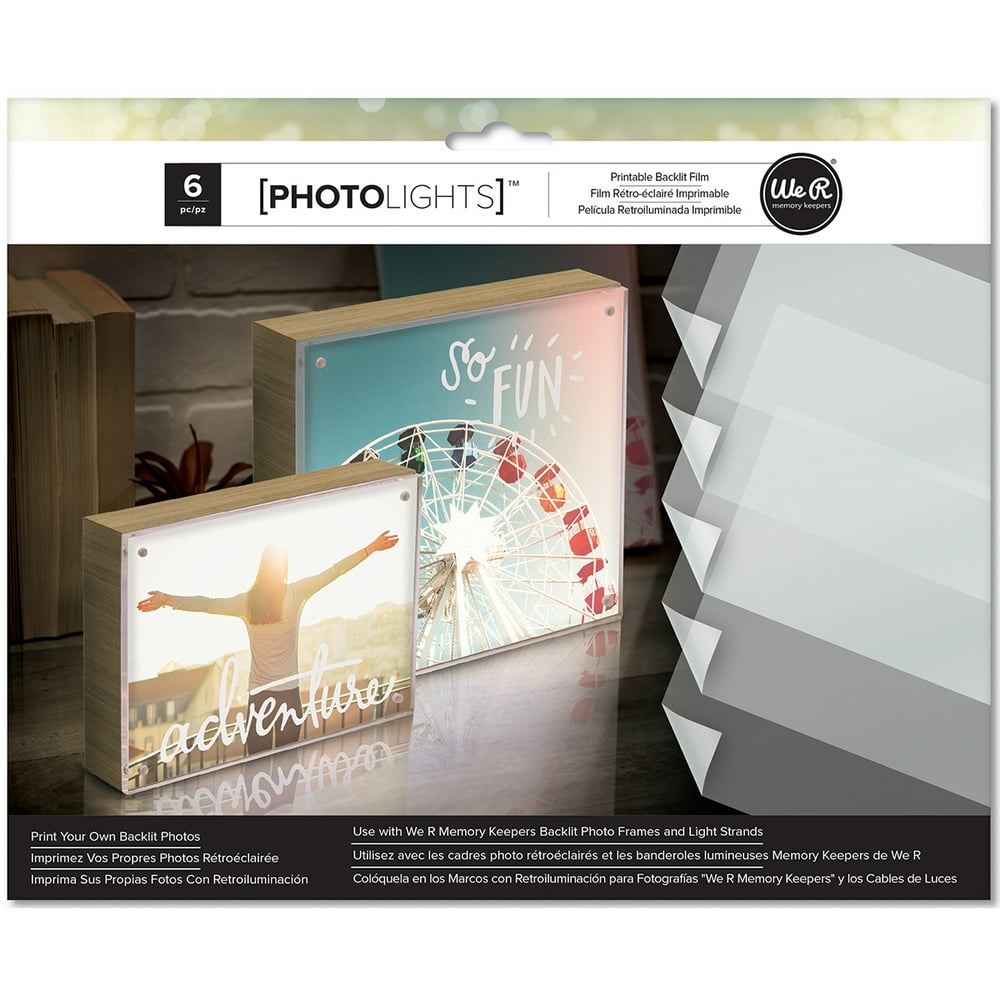 We R PhotoLights Printable Backlit Film Paper 8.5"X11" 6/Pkg Walmart