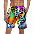 thumbnail image 1 of Tiger Stripes Gym Shorts Summer Two T Print Stylish Beach Shorts Man Running Surf Quick Dry Pattern Swimming Trunks, 1 of 5