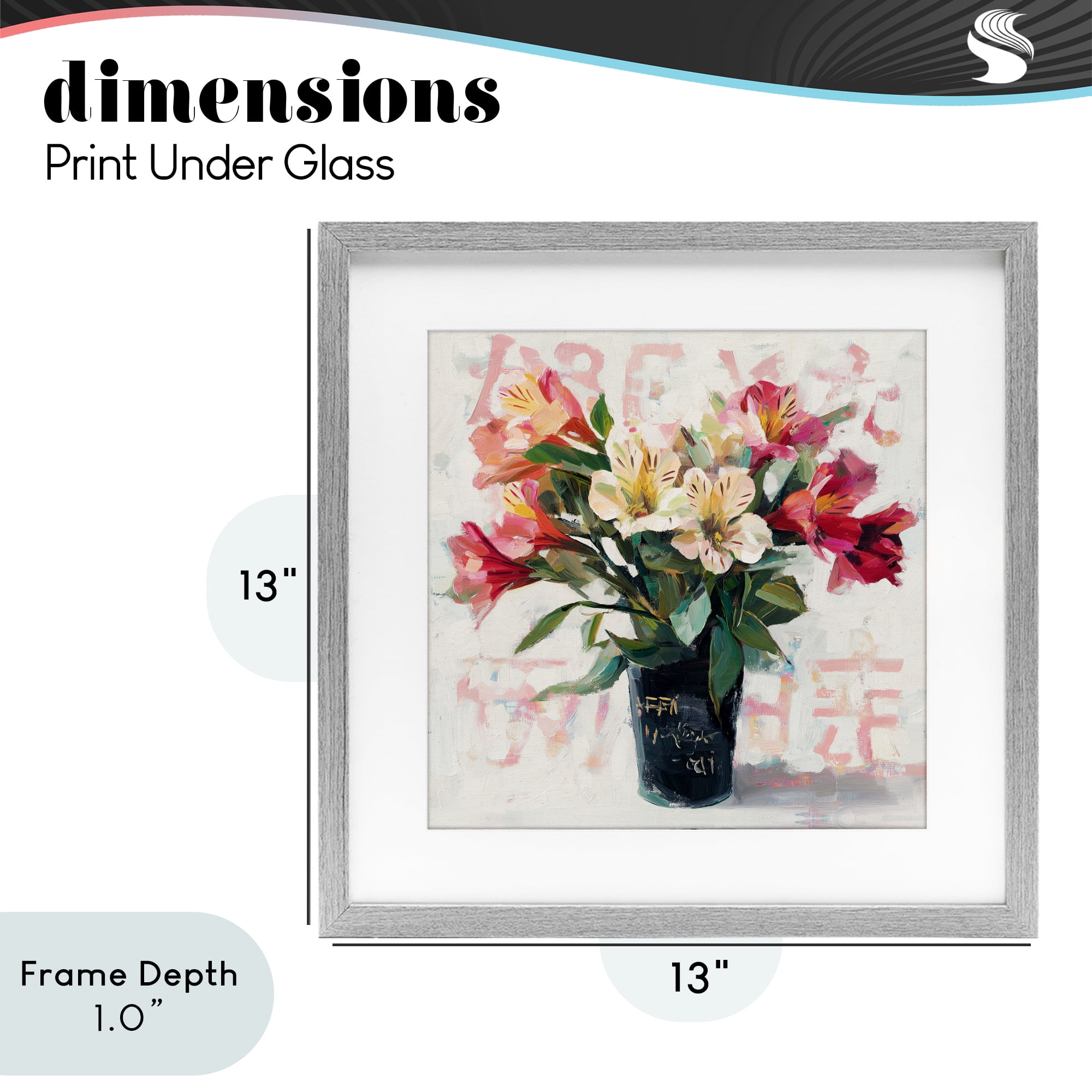 Stupell Industries Street Style Harmony Bouquet Gray Framed Print Under Glass, design by Svetlana Aleynikova