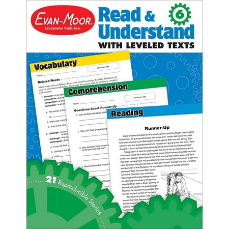 Evan-Moor Read and Understand with Leveled Texts, Grade 6 Teacher Resource