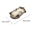 thumbnail image 3 of Adorable Fluffy Feline Floor Mat Plush Sleepy Cat Shaped Rug For Living Room Hallway Doorway Warm Housewarming Present Choice For Cat Moms (60x90cm), 3 of 6