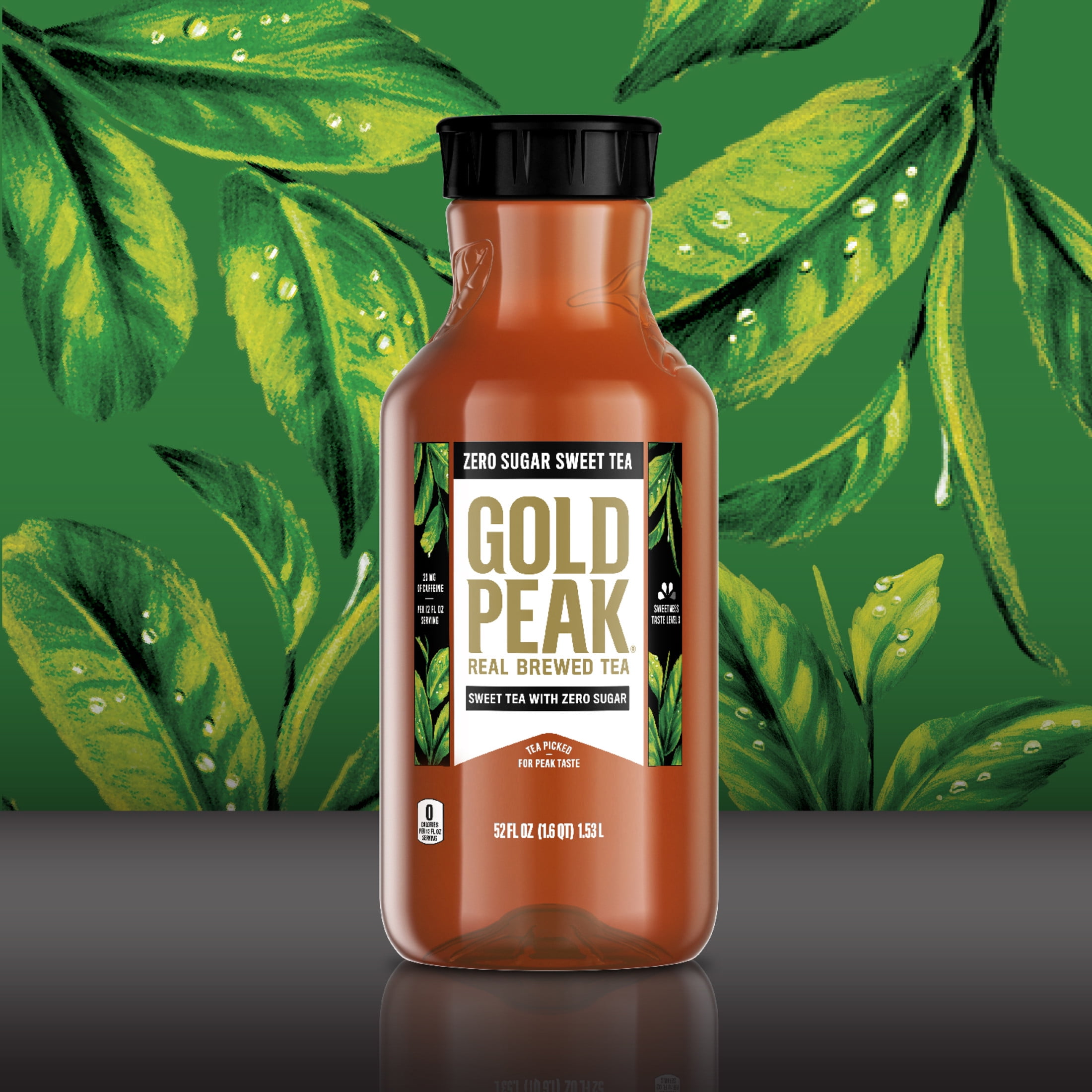 Gold Peak Iced Tea, Zero Sugar Sweet Tea Bottle, 52 fl oz