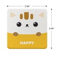 thumbnail image 4 of CSCHome Funny Coasters,Silicone Cute Coaster,Square Cartoon Kitten Coasters 3.9x3.9x0.4inchr(Blue), 4 of 5