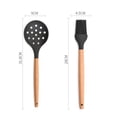 thumbnail image 2 of Juego de 2 utensilios de cocina de silicona para encimera, utensilios de cocina de madera, 2 of 5