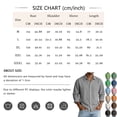 thumbnail image 2 of Fabrcox Mens Linen Button Down Shirt Roll Up Collared Men Shirts Long Sleeve Sun Protection Vacation Travel Yoga Summer Men's Beach Shirt Blue M, 2 of 3