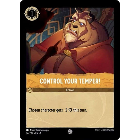 Disney Lorcana The First Chapter Common Control Your Temper! #26