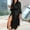 Black, variant on asdoklhq Robe Women Fashion Women Color Blocking Banding Lace Up Cardigan Eobe Bath Leisure Wear Red 3X