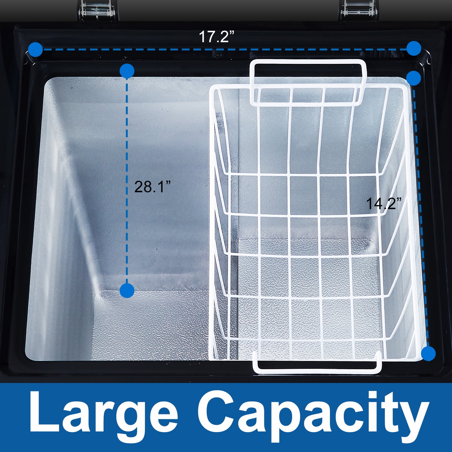 Kalamera 3.5 Cu.ft compact deep freezer freestanding for home/apart with lowest -4℉