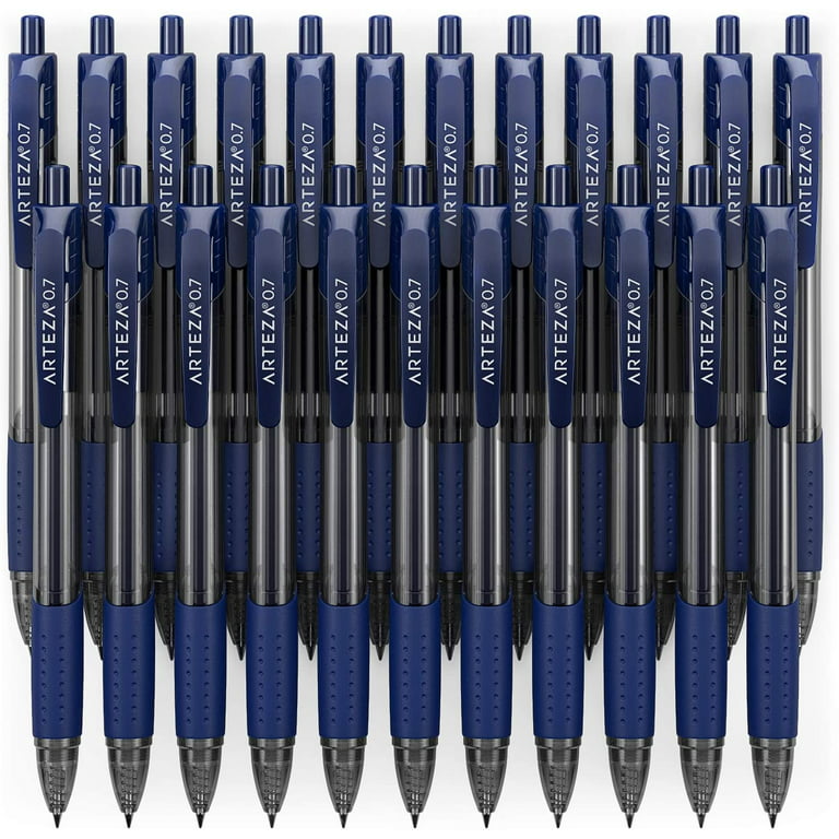 Arteza Retractable Gel Ink Pens Set, Blue - 24 Pack 