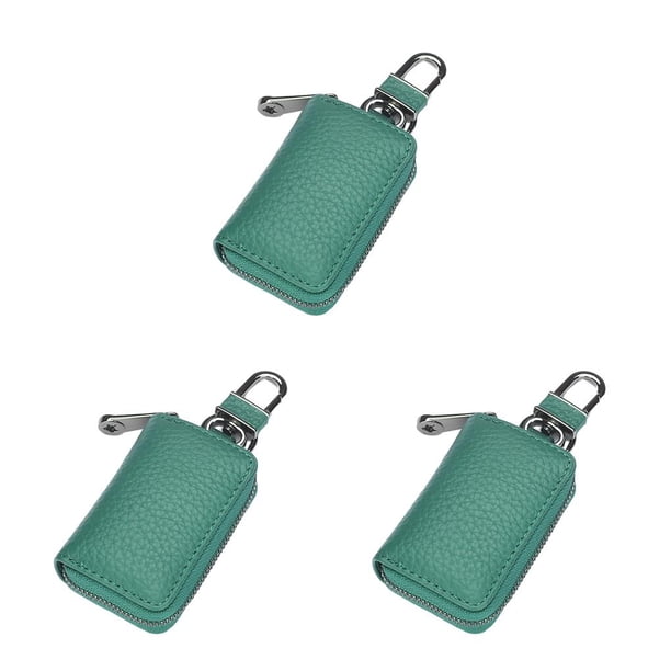 Cartera de cuero Minnieouse monedero portátil para llaves de playa con cierre de cremallera