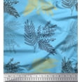 thumbnail image 1 of Soimoi Blue Velvet Fabric Berries Leaves Printed Craft Fabric by the Yard 58 Inch Wide, 1 of 3