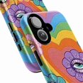 thumbnail image 2 of Psychedelic Flower Eye Phone Case, Colorful Retro Heart and Floral Design Artistic iPhone Cover for iPhone 16 15 14 13 12 11 Pro Plus Mini, 2 of 6