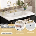 thumbnail image 4 of Euroco Bathroom Vanity with Sink – 5-Drawer MDF Cabinet with Concealed Storage and Pre-Drilled Three-Hole Basin, 4 of 6