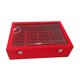 thumbnail image 1 of Bandeja organizadora de joyas, caja de almacenamiento para pulseras, vitrina de joyería de gran capacidad Rojo, 1 of 9