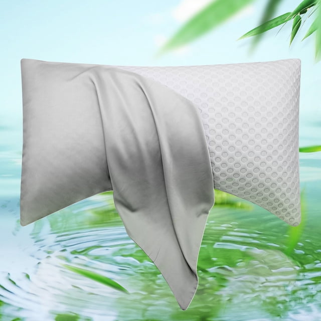Funda de almohada ELIBABA Cooling Rayon Bamboo King Size gris claro