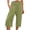 Mint Green, variant on DeHolifer Womens Cotton Linen Pants Casual Plus Size Elastic Waist High Waist Capri Pants Summer Loose Comfy Wide Leg Pants Coffee L