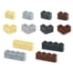 thumbnail image 4 of Ladrillos de pared gruesos de partículas pequeñas, 1x2, 1x3, 1x4 puntos, accesorios a granel, puertas, ventanas, bloques de construcción DIY, juguete educativo para niños,80pcs brown L shape, 4 of 7