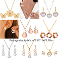 thumbnail image 2 of QIQUWOHUL Pearl Jewelry Set Freshwater Cultured Pearls Pendant Necklace Teardrop Pearl Dangling Earrings Cubic Zirconia Pearl Wedding Jewelry Set For Bridal Women Bridesmaids & Br, 2 of 8