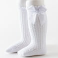 thumbnail image 2 of FAIWAD Baby Girls Princess Socks Bow Middle Calf Long Sock Toddler Stretchy Breathable Floor Socks, 2 of 3