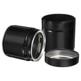 thumbnail image 1 of Uxcell 2Pcs Tarros de Té Redondos, 4" x 4" Contenedores de Té Metálicos Herméticos para Té Suelto, Granos de Café, Especias - Almacenamiento de Té Duradero, Compacto y Elegante (Negro), 1 of 7