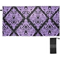 thumbnail image 2 of Dreamtimes Floral Purple Ornament Tile Beach Towel Quick Dry Absorbent Bath Towels Sandproof Lightweight Towel for Gym Yoga Sports Swimming 31x71in, 2 of 7
