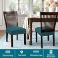 thumbnail image 2 of Stretch Jacquard Chair Seat Covers Seat Covers for Dining Room Chair Covers Chair Seat Slipcovers Removable Washable Chair Seat Cushion Slipcovers for Dining Room (4 Pack, Deep Teal), 2 of 7