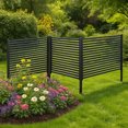 thumbnail image 2 of Ataucjin Outdoor Privacy Screen, 3-Panel No Dig Metal Barrier for Animals, Rustproof Outdoor Decorative Fence for Flower Beds, Patio, Backyard, Vegetable Gardens, 2 of 6
