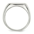thumbnail image 2 of White Sterling Silver Ring Band Signet Men's 12x15mm Open Back, 2 of 3