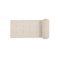 thumbnail image 6 of Modern Beige Fabric Chaise Lounge with Rolled Pillow, Mid-Century Design, Waffle Stitch Upholstery, Rubberwood Frame for Living Room, Bedroom, 6 of 9