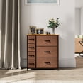 thumbnail image 3 of YINTATECH 7-Drawer Fabric Dresser, Brown, Metal Frame, Bedroom Storage Unit, 3 of 8