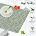 thumbnail image 6 of VCVCOO Green Christmas Placemats Set of 4, Washable Wipeable Place Mats Vinyl Woven Table Mats Heat Resistant Placemat for Dining Table Indoor/Outdoor, 6 of 14