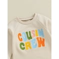thumbnail image 5 of LMLYSoH Toddler Baby Sweatshirt Rompers Colorful Letter Embroidery Long Sleeve Jumpsuit for Newborn Infant Cute Clothes, 5 of 8