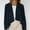 Navy, variant on Herrnalise Women's Lightweight Vee Cardigan Sweater Woman's Lapel Solid Color Faux Deerskin Velvet Short Cardigan Jacket Top