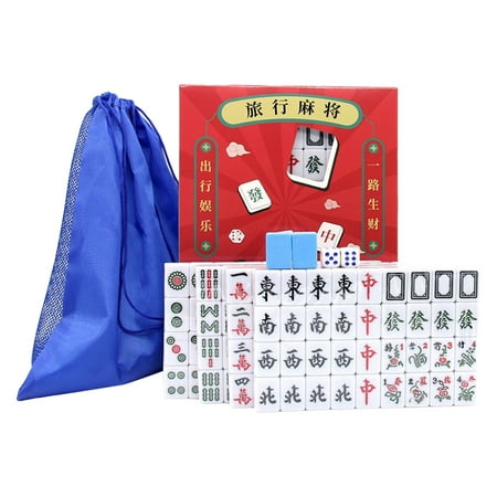 

ZHENYANGli Mini Travel Game: 21MM Portable Mahjong Set for Family Gatherings & Leisure Entertainment Compact & Lightweight