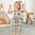 thumbnail image 3 of Seagull Anchor Short Sleeve Dress A-Line Cute Midi Casual Sundress 2-8 Years, 3 of 6