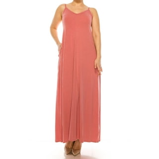 Terra & Sky Women's Plus Size V-Neck Swing Dress with Pockets - Walmart.com