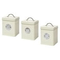 thumbnail image 2 of 3Pcs Decorative Kitchen Canisters with Lids 11.5x11.5x14cm Square Case 1.5L Tea, 2 of 9