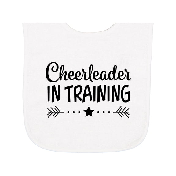 Inktastic Cheerleader in Training Baby Terry Cloth Bib