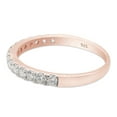 thumbnail image 4 of AFFY 0.50CT Moissanite Diamond Half Eternity Wedding Band for Women 14K Rose Gold over Silver-5.5, 4 of 8