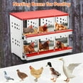 thumbnail image 2 of Historyli 6 Compartment Nesting Boxes for Chickens,Forward RollOut & Rollaway,Dulex Chicken Nesting Boxes with Egg Collection,Nesting Boxes for Hens,Duck Poultry,Metal Chicken Coop with Perch, 2 of 6